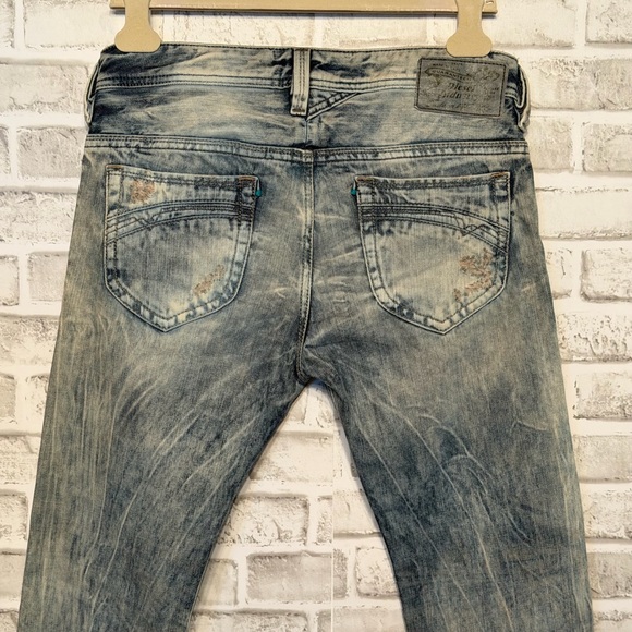 Diesel Thanaz Slim Skinny Jeans size 30 Wash 813z Ditressed Patched - Picture 6 of 16